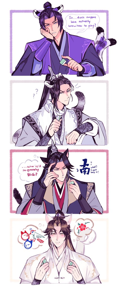 soursoppi's tweet photo. combined patreon requests: JC+LQG+MQ and also CWN

4 kitties at Mahjong class, in the end all they can play is mahjong solitaire. https://t.co/25odmWmKWV