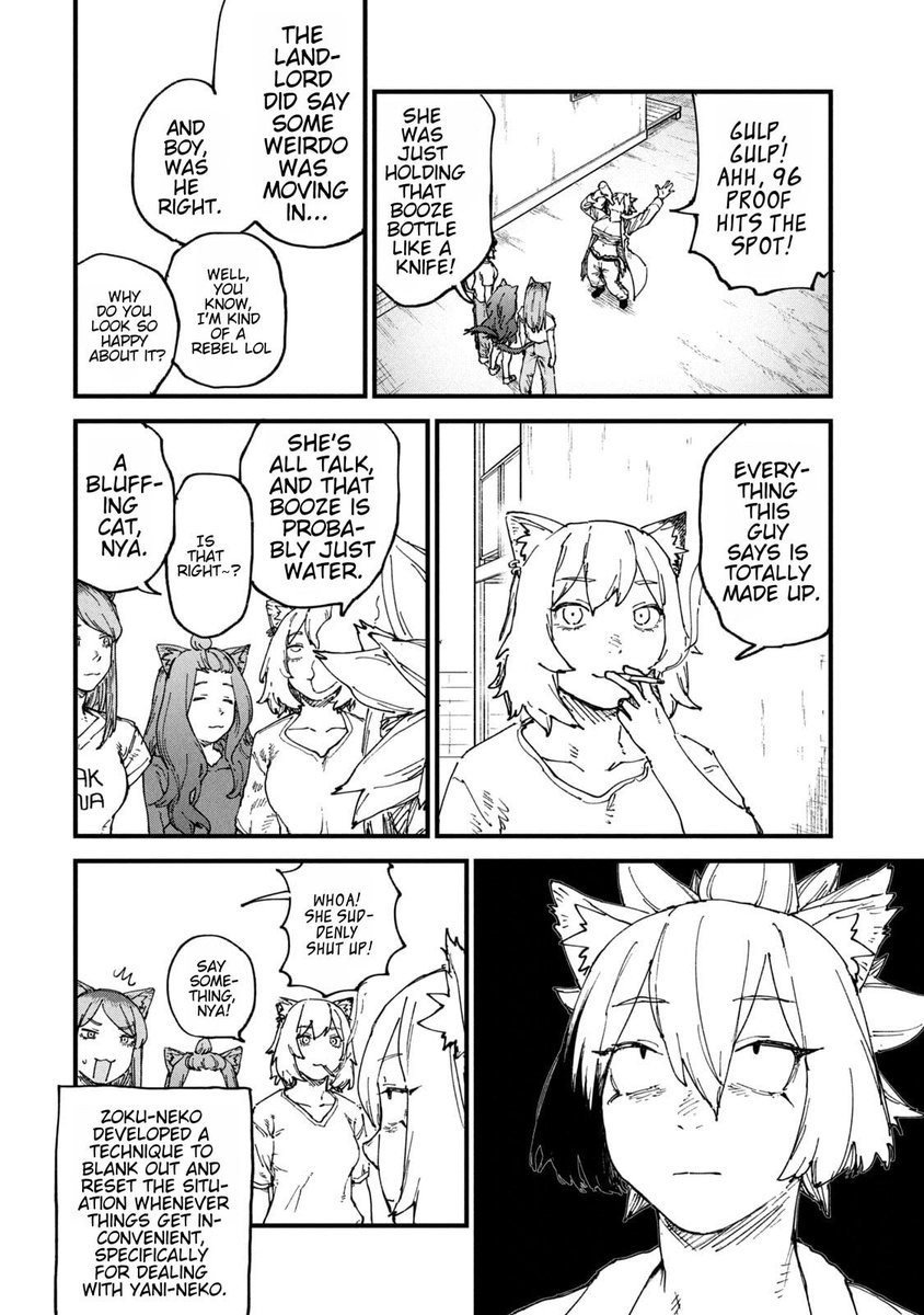 MuhammadTRHasri's tweet photo. Zoku-Neko pretends to be a tough smoker and heavy drinker to earn her senior’s respect. But after being exposed, she meets Yaku, instantly panics 🙀🤣, and declares she’ll follow him for life. 😽😹

Chainsmoker Cat Chapter 268

#ヤニねこ #yanineko #ChainsmokerCat #ヤクねこ https://t.co/dIONrnhI8B