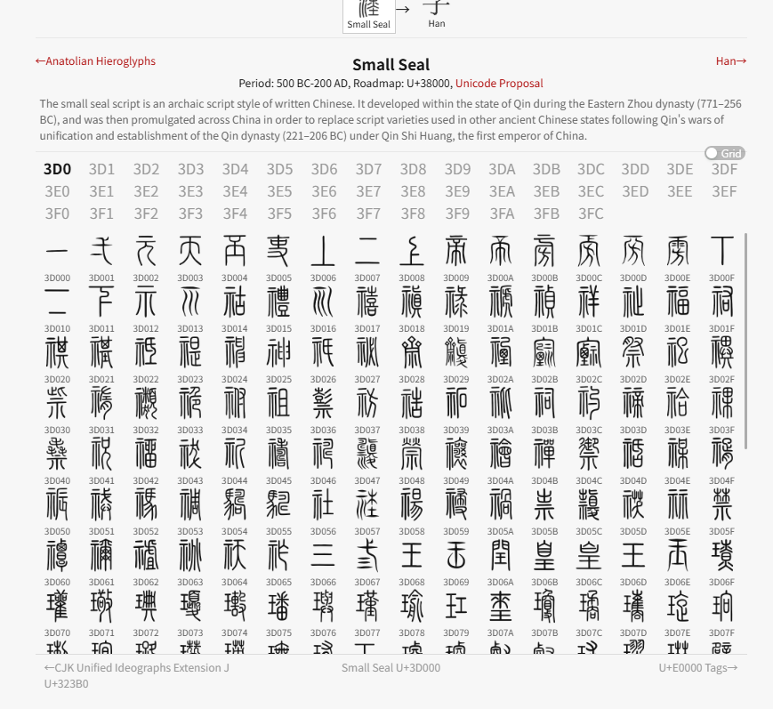 Violinplayah639's tweet photo. “” (篆書/Seal script) is finally in Unicode y'all. Now You can have fun with your friends like you've always dreamed of lol #篆書 #Unicode #orthography #漢字 #zitools # https://t.co/xwARpbCuZt