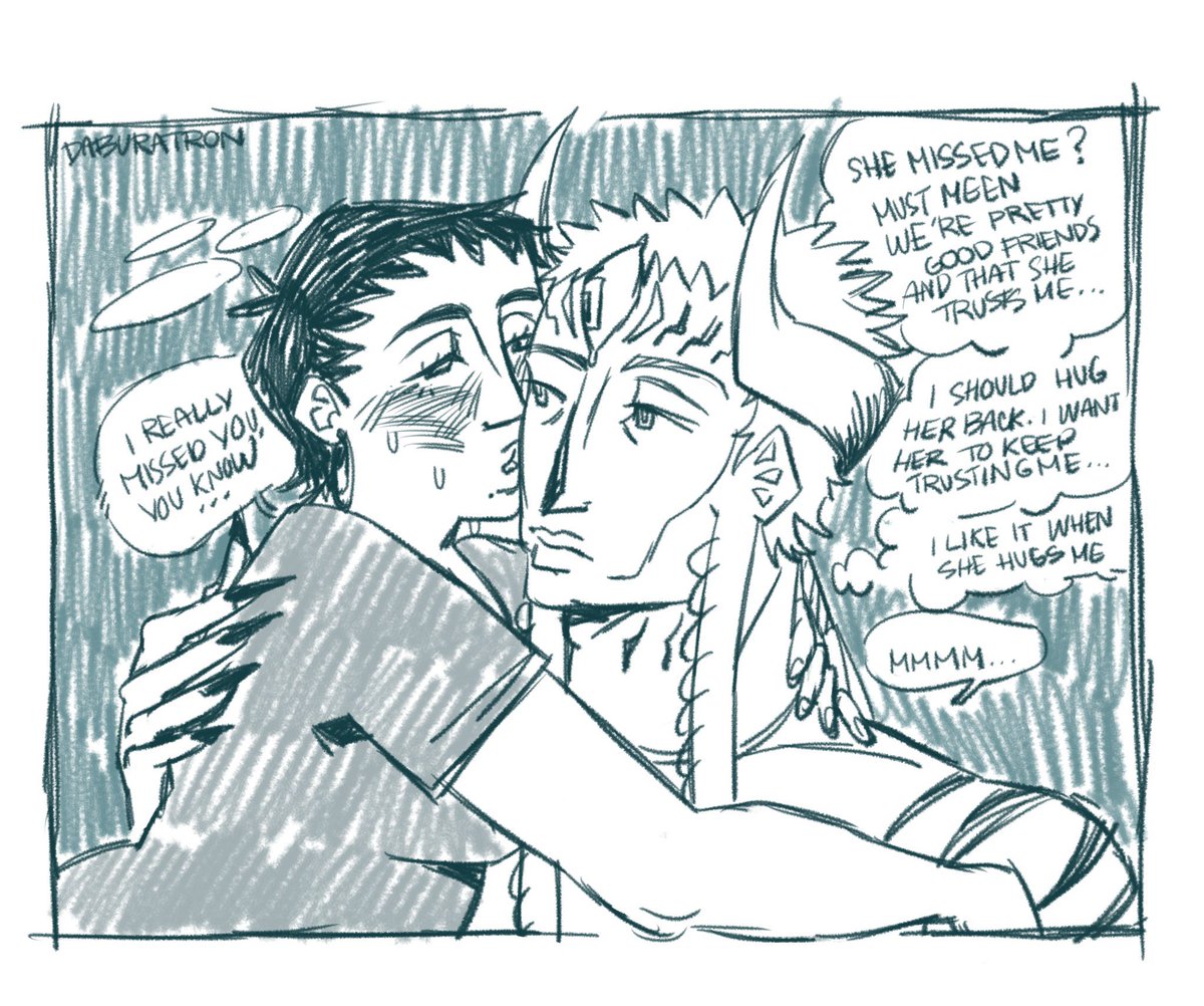 DABURATRON's tweet photo. He's kinda stupid when it comes to perceiving romantic advances (1/1) #thenabura https://t.co/yyYGV2gdON