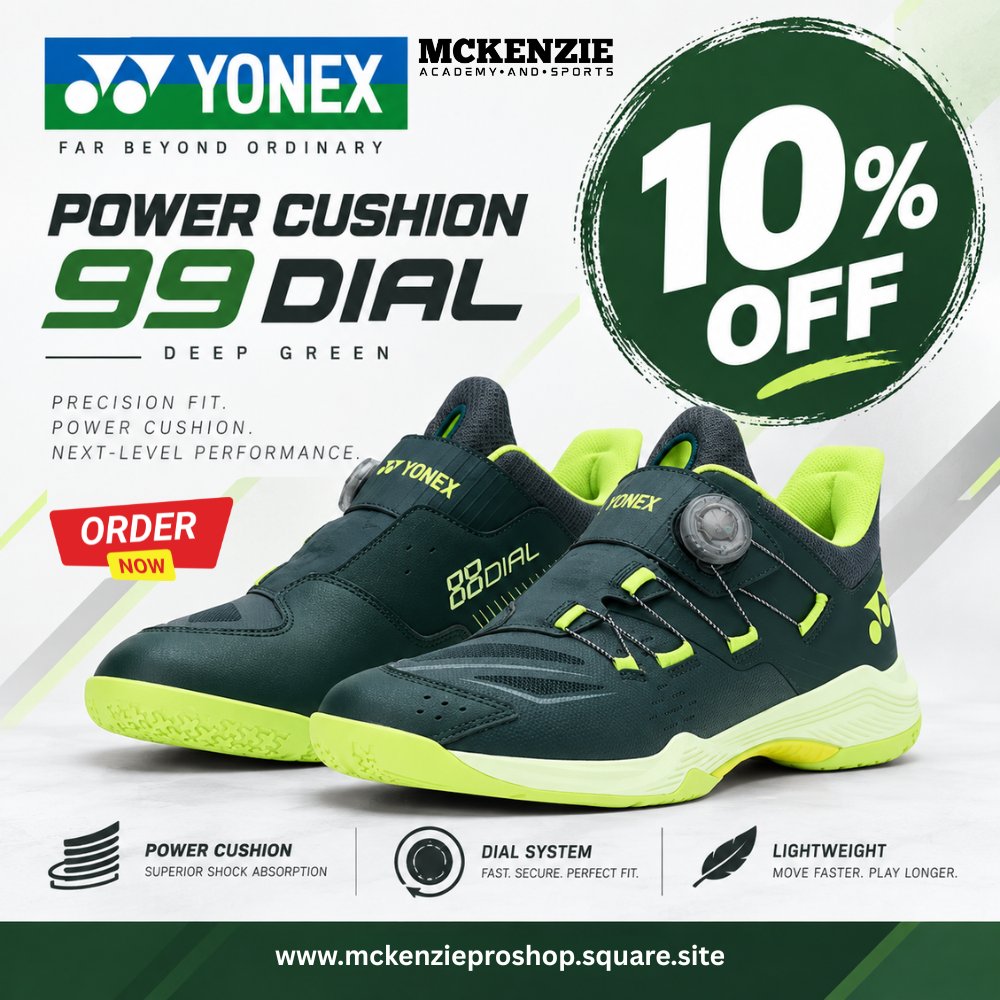 trainingatpbc's tweet photo. LIMITED-TIME PROMOTION
YONEX POWER CUSHION 99 DIAL
Deep Green
Take your game to the next level with the Yonex Power Cushion 99 Dial, designed for players who want a secure fit, responsive cushioning, and confident movement on court.

NOW 10% OFF https://t.co/06igFO65Qo