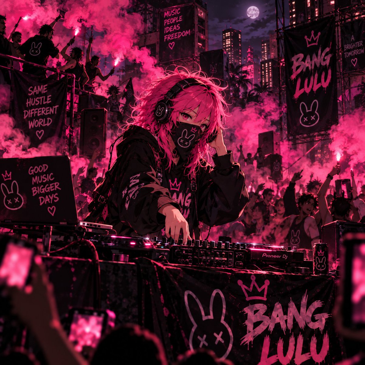 drenDami2's tweet photo. Paint the walls. Shake the city

From the streets to to speakers v Lulu leaves her mark everywhere she goes

$BANG LULU after dark. 🎨🎧
Same hustle. Different world.
@BangLuluchan #LuluGkowUp https://t.co/Nb722u9Ymh
