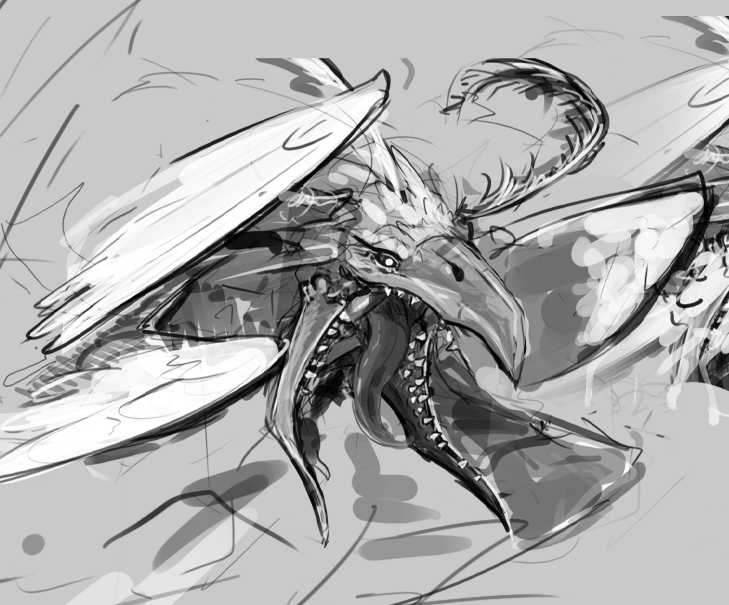 NotGlewes's tweet photo. In spirit of spooky season  have some spooky bird.
commissioned and owned by @/IDayborn https://t.co/Ton34MkcpP