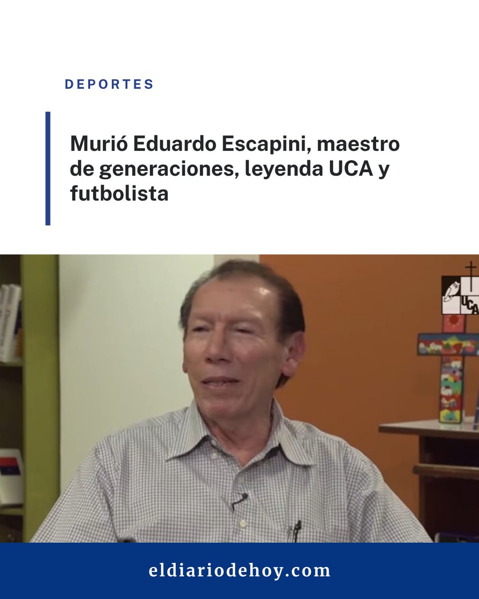 EDHNoticias's tweet photo. #Deportes |  Jugó en equipos como FAS, UES, Santa Anita, Marte Soyapango y José María Gondra. Además, fue un destacado ingeniero, catedrático y también escribió varios libros de matemáticas

Lee más ➡️ https://t.co/ct32EUXu9x https://t.co/UPz3iqpQSv
