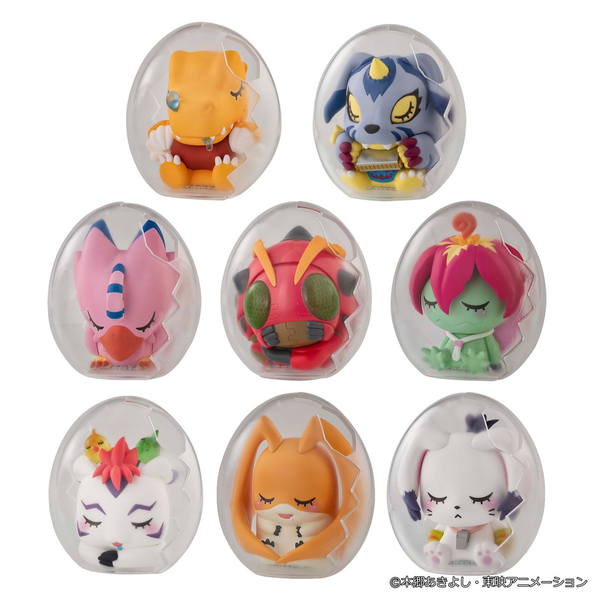 BandaiCollect's tweet photo. Mega Egg Figure Good Night Digicolle!

DigiColle! is back and bigger than ever.

The figures were sculpted with the cooperation of Digimon designer Kenji Watanabe. Each egg is approx. 75mm tall.

Coming June 2027

#digimon https://t.co/m7pEON5dS7