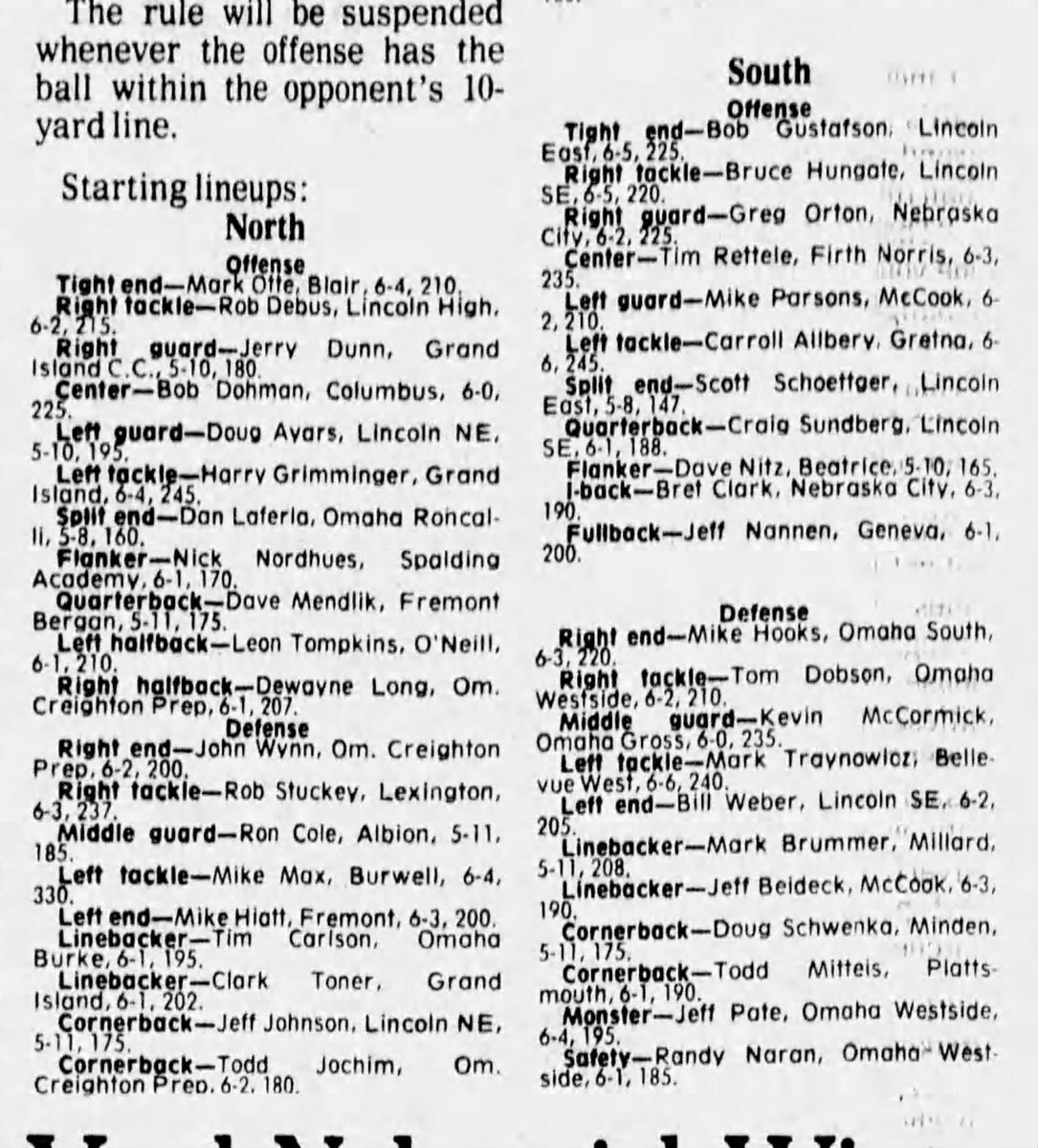 SuitUpVarsity's tweet photo. 📞 ☎️  Off the REQUEST LINE 📞 ☎️ 📼 

The callers have the SHRINE BOWL on their minds this week.  How about 1980, they said!

Start with the rosters, and then read about the dramatic finish (perhaps the greatest in Shrine Bowl history?) https://t.co/9J9nDgaEaX