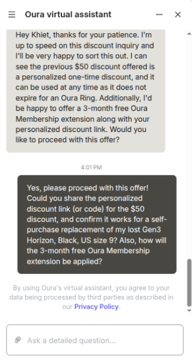Got Oura discount via Muse