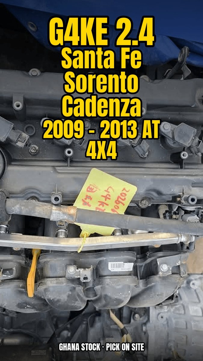 weylonhui's tweet photo. G4KE 2.4 — ready stock in Ghana.
Come see the real unit and pick on site.
Santa Fe / Sorento / Cadenza 2009–2013 AT · 4X4
AsiaPower — used parts from China. https://t.co/MC6ZVcKBhM