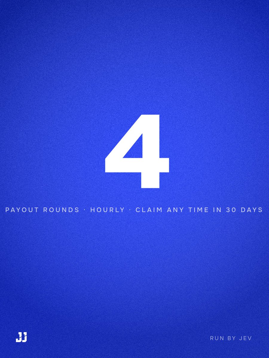 JustJev_'s tweet photo. 4 payout rounds paid. Hourly. Your share is waiting whether you're awake or not. https://t.co/ZK6raA8DaP