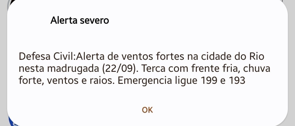 Lamiraph's tweet photo. Rio de Janeiro me poupe com esses seus alertas. https://t.co/MS5D83qJQv