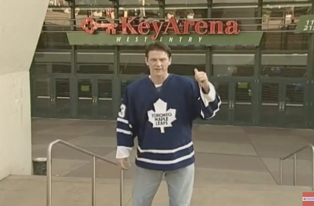 simmerpuck's tweet photo. T-Birds and the upstart Silvertips in 2003 on Leafs TV in Toronto. A Seattle/Everett flashback. Posting this came out of a conversation with #SeaKraken and #TBirds fans on the PacificNorthHockey website. #BestintheWest #ForEverett #WHL (Link:➡️) https://t.co/xYc48vxp65 https://t.co/yZNoZnvE4z