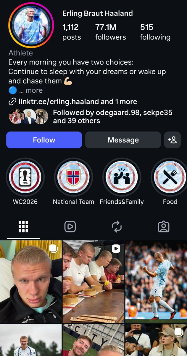 Nirel01's tweet photo. Erling Haaland has more Instagram followers than Laliga. 

One is a player, while the other is the entire league. https://t.co/WBYwOaS0NE