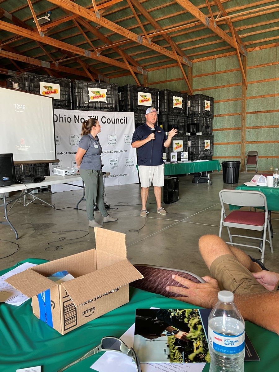 FTGUpProject's tweet photo. Great connecting with attendees at the Ohio No-Till Council field day at Fred Yoder’s farm! We enjoyed hearing from speakers and farmer panelists and sharing the From the Ground Up project during a Q&amp;A with Josh Yoder. #FTGUp https://t.co/OKcJ18dEsM
