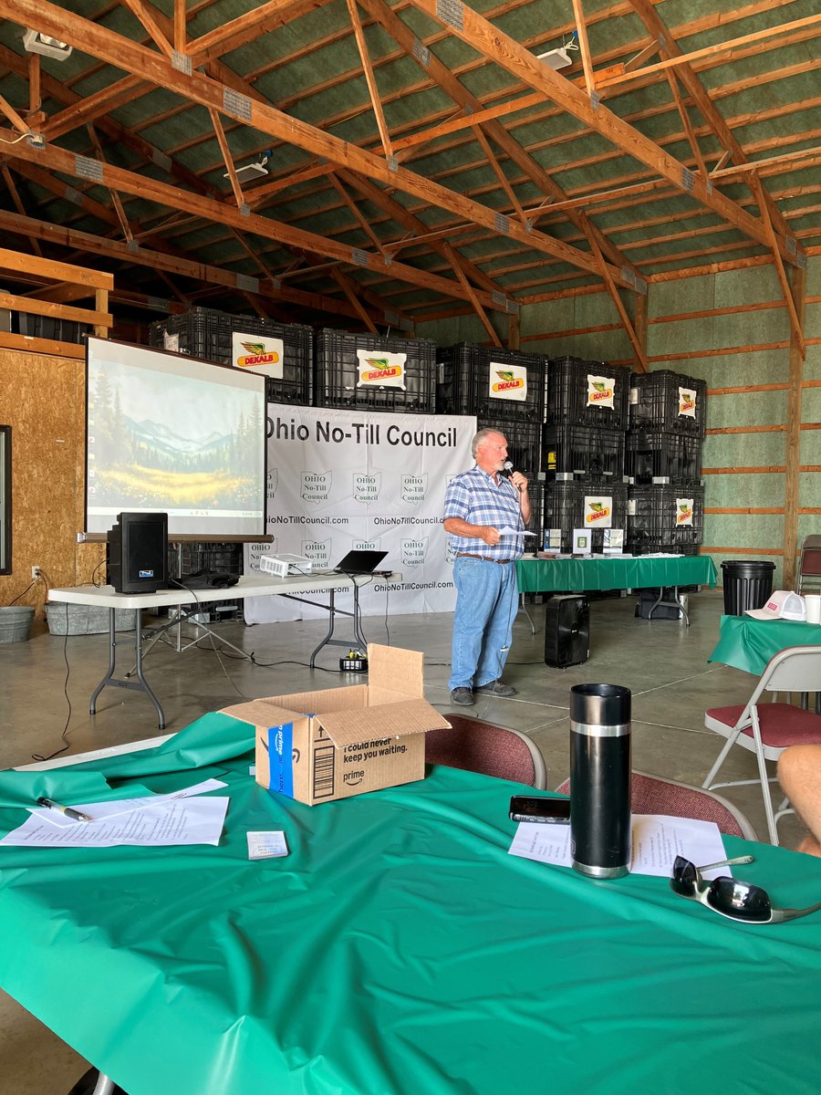 FTGUpProject's tweet photo. Great connecting with attendees at the Ohio No-Till Council field day at Fred Yoder’s farm! We enjoyed hearing from speakers and farmer panelists and sharing the From the Ground Up project during a Q&amp;A with Josh Yoder. #FTGUp https://t.co/OKcJ18dEsM