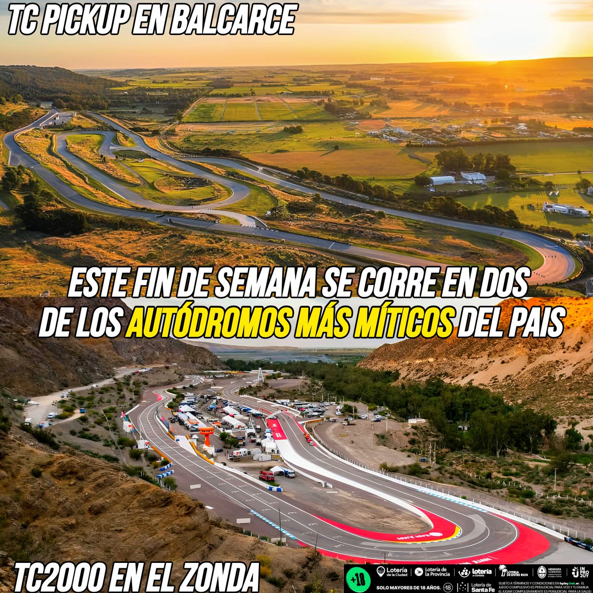 AmantesdelTC's tweet photo. Pensar que durante años esperamos la vuelta de Balcarce y el Zonda. Todavía no puedo creer que este fin de semana vayamos a ver ambos autódromos funcionando ❤️‍🩹😭 https://t.co/oO52EDLS7m