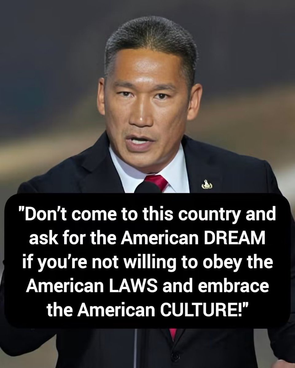Emmaiid11's tweet photo. 🚨BREAKING: Powerful moment as Navy Under Secretary Hung Cao—who fled communist Vietnam as a child—delivers a direct message on immigration to the Vietnamese American community in Orange County, CA!

"Don't come to this country and ask for the American DREAM if you’re not willing to obey the American LAWS and embrace the American CULTURE!"

Cao, a retired Navy captain confirmed as Under Secretary of the Navy in 2025 under President Trump, spoke from personal experience: His family arrived with nothing after escaping communism in 1975. They asked for nothing, built a life through hard work, and he went on to serve 25 years in the Navy, run for U.S. Senate in Virginia in 2024 (as a Trump-endorsed candidate), and now hold a key Pentagon role.

He also highlighted his own story in the remarks: "We came to this country with NOTHING. We asked nothing from this country... together, we will make America great again!"

Comment "🙌🏾" if you agree!