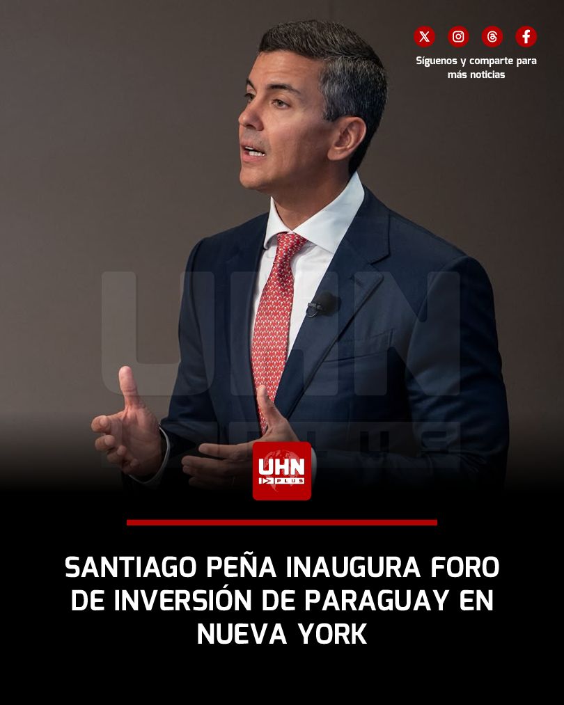 UHN_Plus's tweet photo. 🇺🇸🇵🇾‼️ | El Presidente de Paraguay, Santiago Peña, inauguró el Foro de Inversión de Paraguay en las oficinas de Bank of America en Nueva York, el primero de dos días de reuniones que se extenderán también a J.P. Morgan, con la participación de 100 inversores globales y 60 líderes empresariales paraguayos. Peña presentó ante la comunidad financiera internacional la historia de crecimiento del país, destacando su transición de ser "casi desconocido en los radares financieros" a convertirse en una de las economías más atractivas y estables de la región, apoyada en energía limpia, disciplina macroeconómica y un entorno favorable para los negocios.