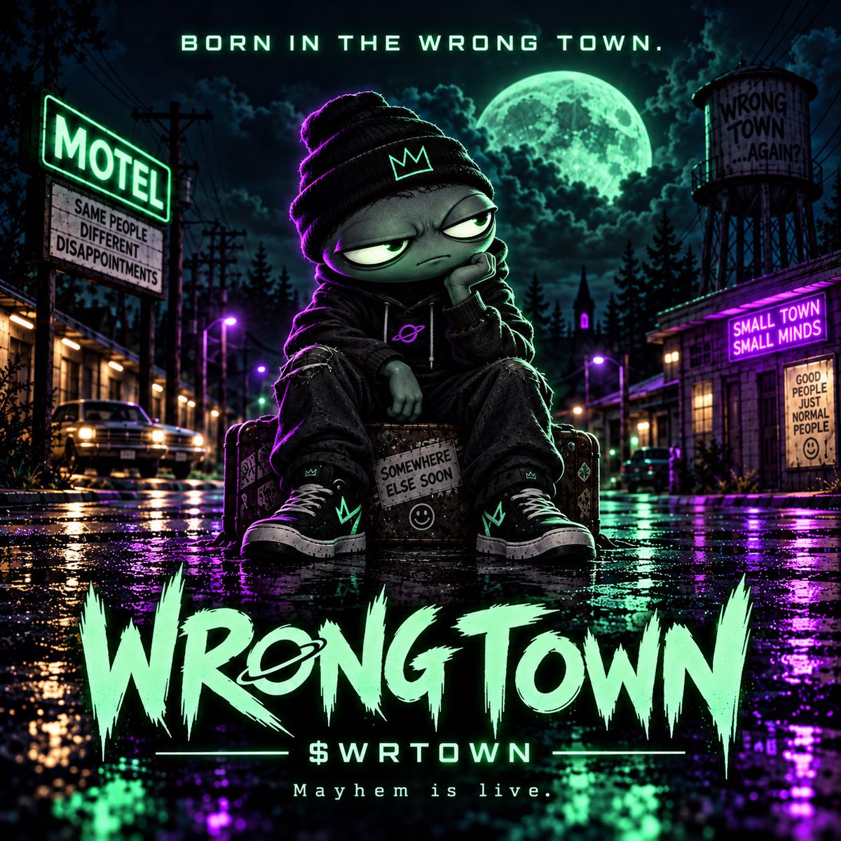 WrongTownCoin's tweet photo. @soapweb3 We just launched one from zero.
Original meme, original art, still early. 🛸

$WRTOWN on Solana
CA: FCx8uWgtXWb86Lv9Ex57kQRryuMsxGCmgeoa7qeNpump https://t.co/Hp3AnT8XuB