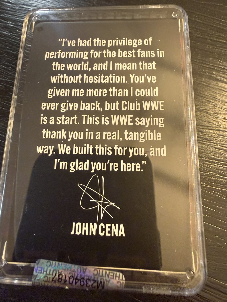 zaahir3000's tweet photo. Thank you @JohnCena for the kind words for us @ClubWWE rounding members. #clubwwe https://t.co/fkxWhx7dPK