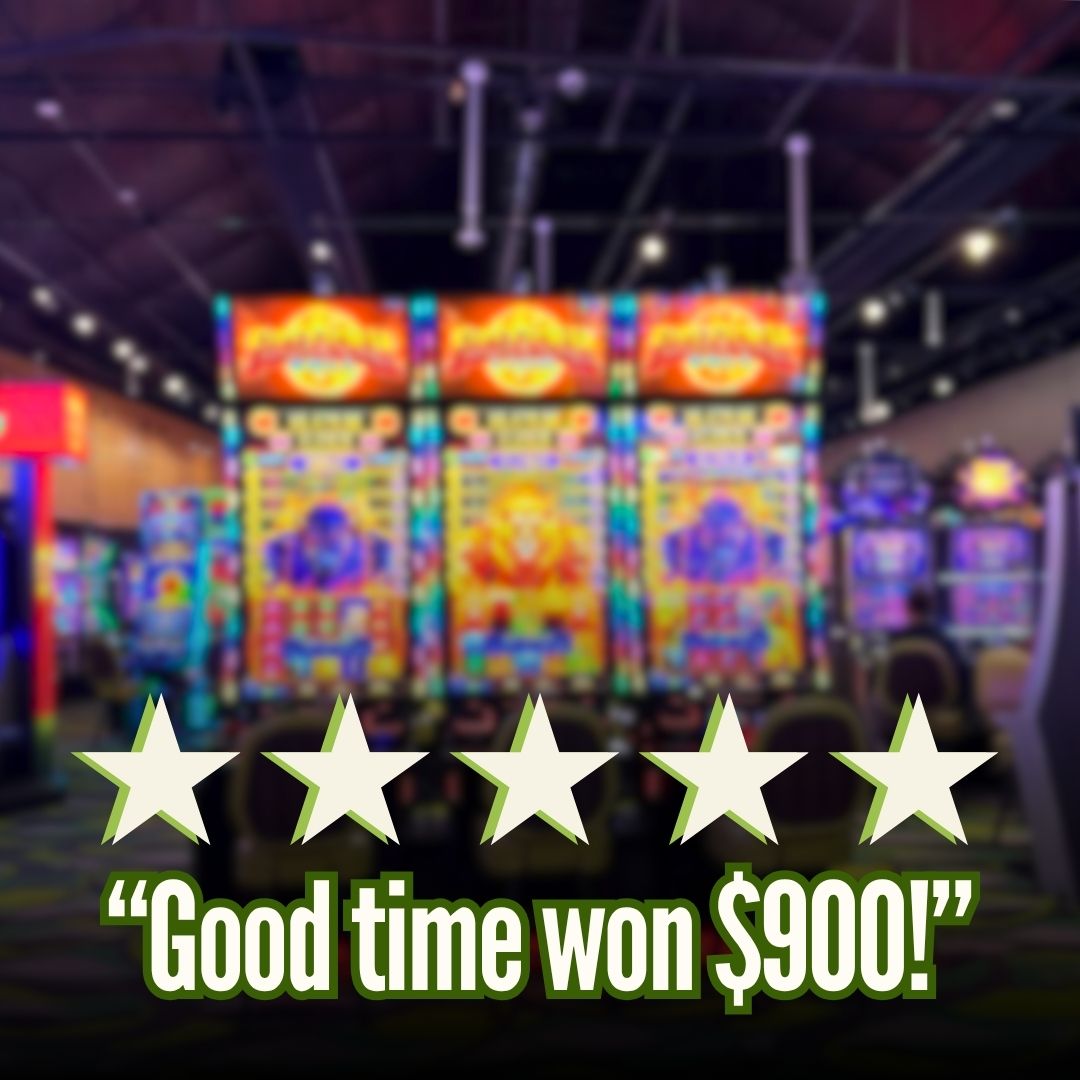 KickapooHarrah's tweet photo. If YOU won $900, are YOU playing it back? 💬🎰🤑 Or taking it home? ✨ Thanks, Dan for the 5-stars! ⭐⭐⭐⭐⭐ https://t.co/9b0HDX6wod