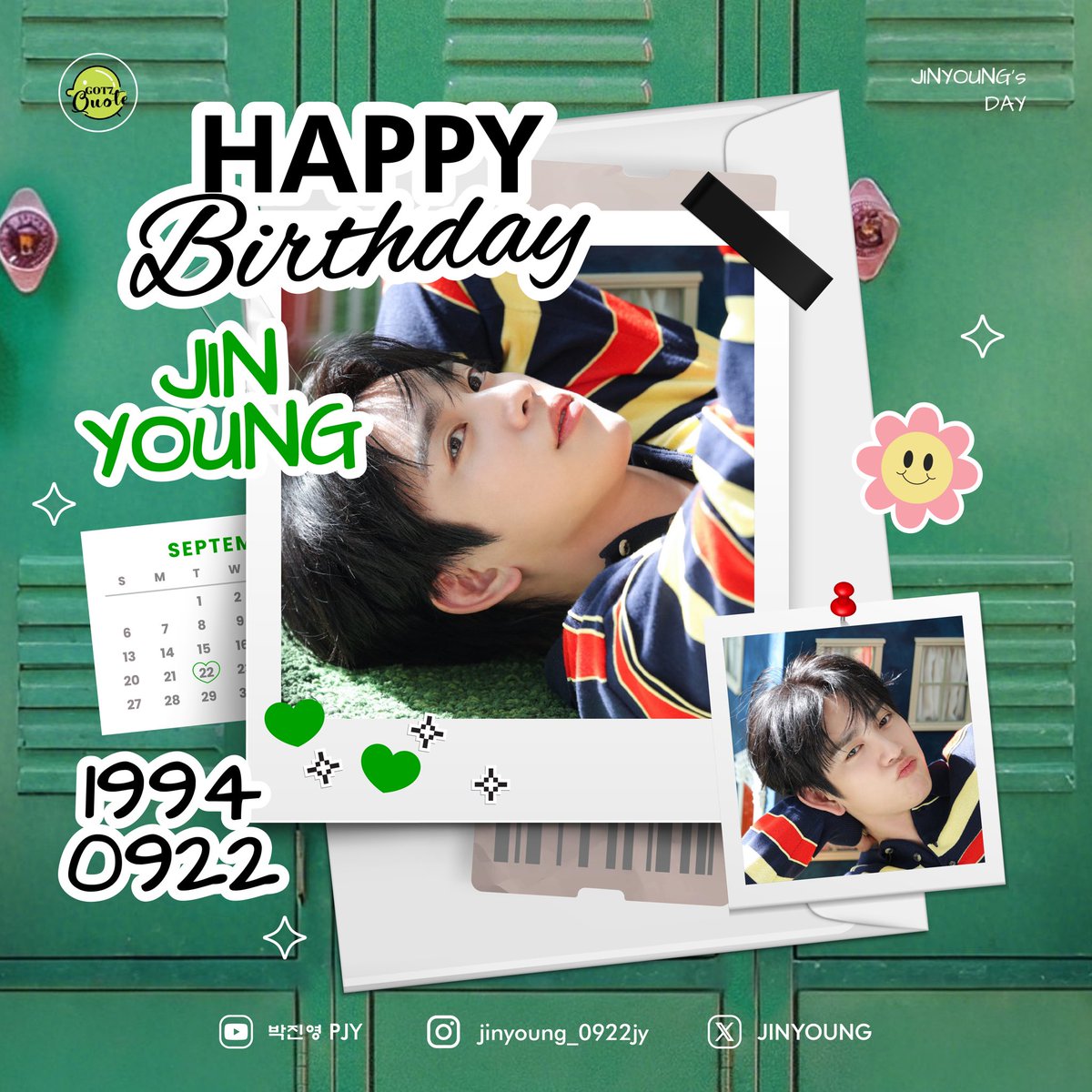 GOT7_Quote's tweet photo. 🎂𝓗𝓪𝓹𝓹𝔂 𝓫𝓲𝓻𝓽𝓱𝓭𝓪𝔂 𝓙𝓲𝓷𝔂𝓸𝓾𝓷𝓰🍑
วันเกิดปีที่32ขอให้เป็นปีที่จินยองได้ทำอะไรหลายท้าทายความสามารถมากขึ้น ทั้งพาร์ทนักแสดงศิลปิน อากาเซ่จะตั้งตารอและไปสนับสนุนแบบนี้ตลอดไปนะคะ 

#CODE32ForJinyoung #우리의에버러브진영32번째생일 #JINYOUNG @JINYOUNG https://t.co/nmOjhcPud6