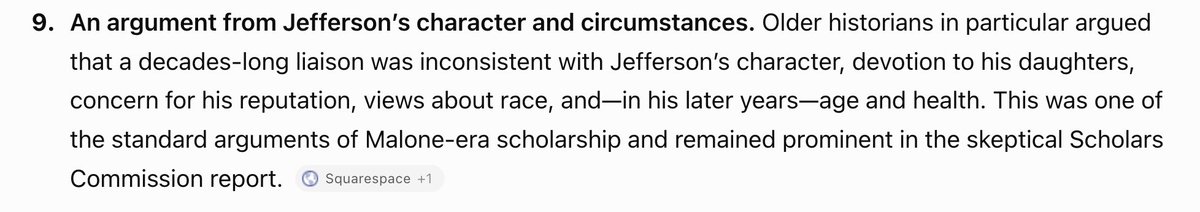 coldxman's tweet photo. Now that we know (with certainty) that Thomas Jefferson fathered children with Sally Hemings, it is funny to look back on the (pre-DNA era) arguments that "experts" came up with to deny that this could be true. So naive... https://t.co/nK3rqAJLgB