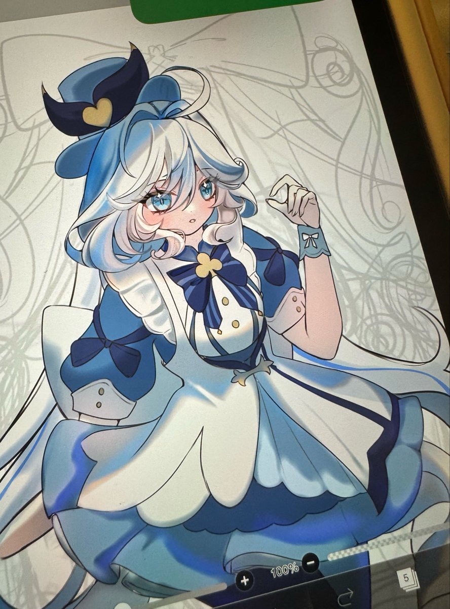 Rierca29's tweet photo. Furina wip 
#furina #GenshinImpact #fanartㅤㅤㅤㅤ #digitalart https://t.co/zUCF0mGay0