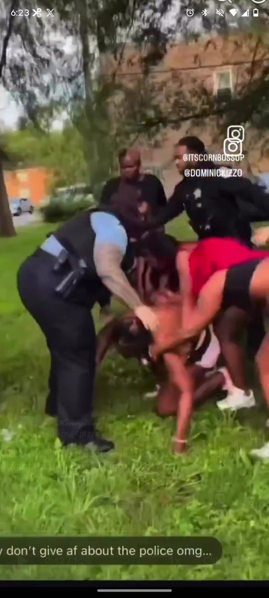 MrJoePrichard's tweet photo. Lol I'm mean honestly...

What even is that?! The blob in the cop uniform I mean

What is the thing behind it?! Is that a black/orange wig?! 

What are those things rolling around on ground?!

Fuck this time and place. Every day I scan the horizon and pray to see mushroom clouds https://t.co/g407fGwjVv