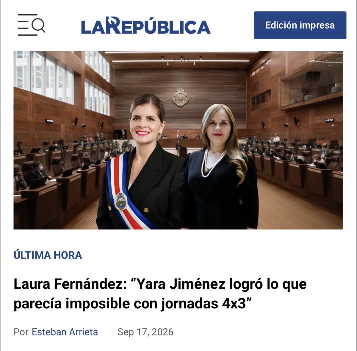 BARZUNATHOMPSON's tweet photo. Excelente trabajo de Doña Yara presidiendo la Asamblea Legislativa…👏👏👏 https://t.co/n9h0TUeAch