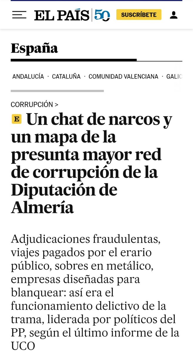 Santies77's tweet photo. Hay tramas de corrupción del PP que no existen para los medios de comunicación, la trama eólica es uno de ella, otra que está enterrada en los cajones de los editores, es la trama de la Diputación de Almería. Le preguntaremos a Rafael Hernando que es Diputado por Almería. https://t.co/dNIYKdQN91