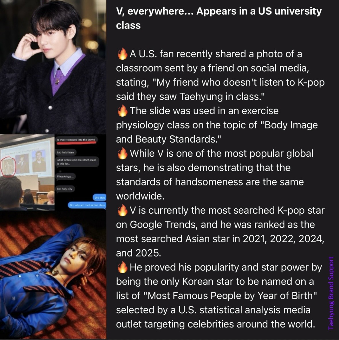 btskthv1230's tweet photo. "While V is one of the most popular global stars, he is also demonstrating that the standards of handsomeness are the same worldwide."

Well... I mean... Kim Taehyung is The Most Handsome Man in the World for a reason!

BORAHAE TAEHYUNG 💜
#KimTaehyung #Taehyung #V #김태형 https://t.co/XK9zY91HUn