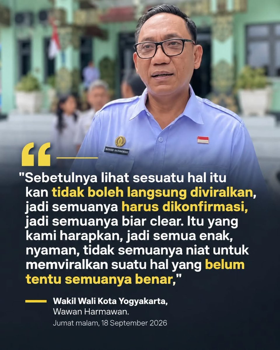 SammiSoh's tweet photo. Selidiki wakil walikota Jogja, Wawan Hermawan, yg menuduh pedagang UMKM jgn langsung viralkan kasus pungli

Fakta: artinya ia tdk melihat pungli itu sbg pelanggaran, tapi sbg pihak yg sah dan perlu dimediasi. Ini artinya ada setoran naik ke jalur dia. Periksa org ini. https://t.co/GyZolOfuCs