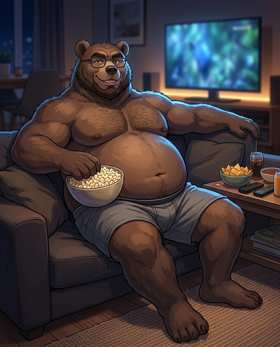 KyosukeBear's tweet photo. Ya tengo los snacks listos, pero me falta lo mejor para pasar la noche... 🍿🛋️ Viendo la pantalla mientras imagino todo lo que podríamos hacer si estuvieras aquí. ¿Vienes? 👀🔥

#Kyosuke #BearArt #FurryArt #ChubbyBear #GayBear #FurryAfterDark #NSFWbear https://t.co/S5Arw6u7Ew