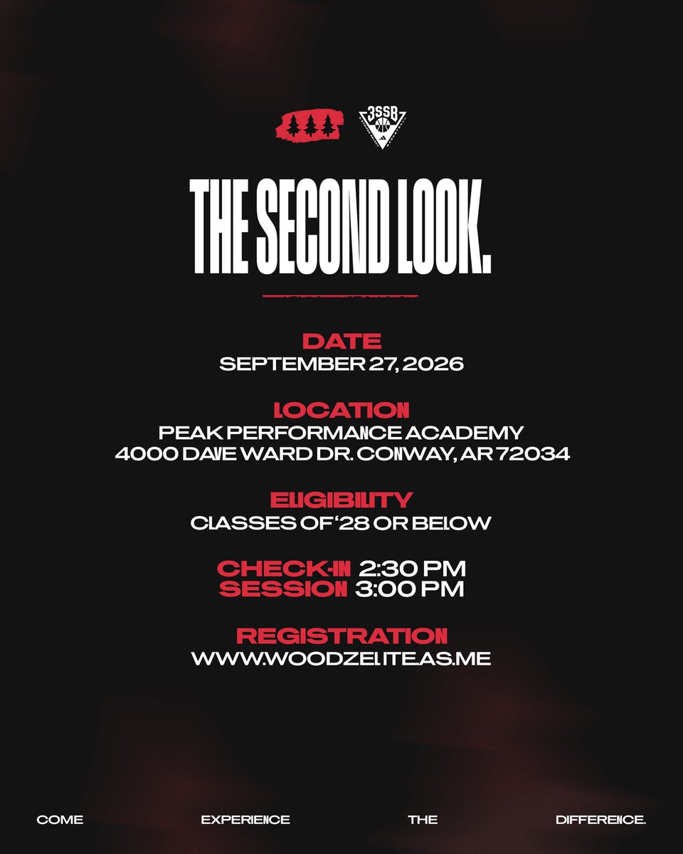 WoodzElite's tweet photo. One more opportunity. Same standard.

Couldn’t make Selection Saturday? Meet us in Conway.

September 27. Registration required. 
https://t.co/5m6XmjHLXX https://t.co/lMcV5kmGKz