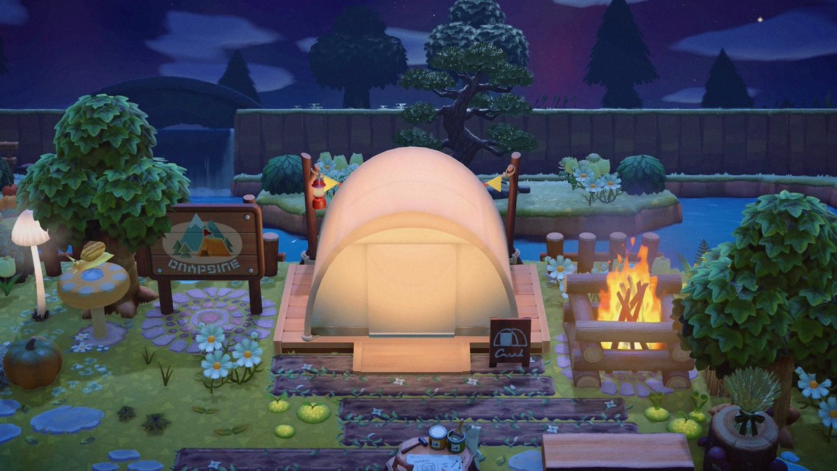 CozyElven's tweet photo. the campsite⛺️🍃 #acnh https://t.co/VKp6ONrGfZ