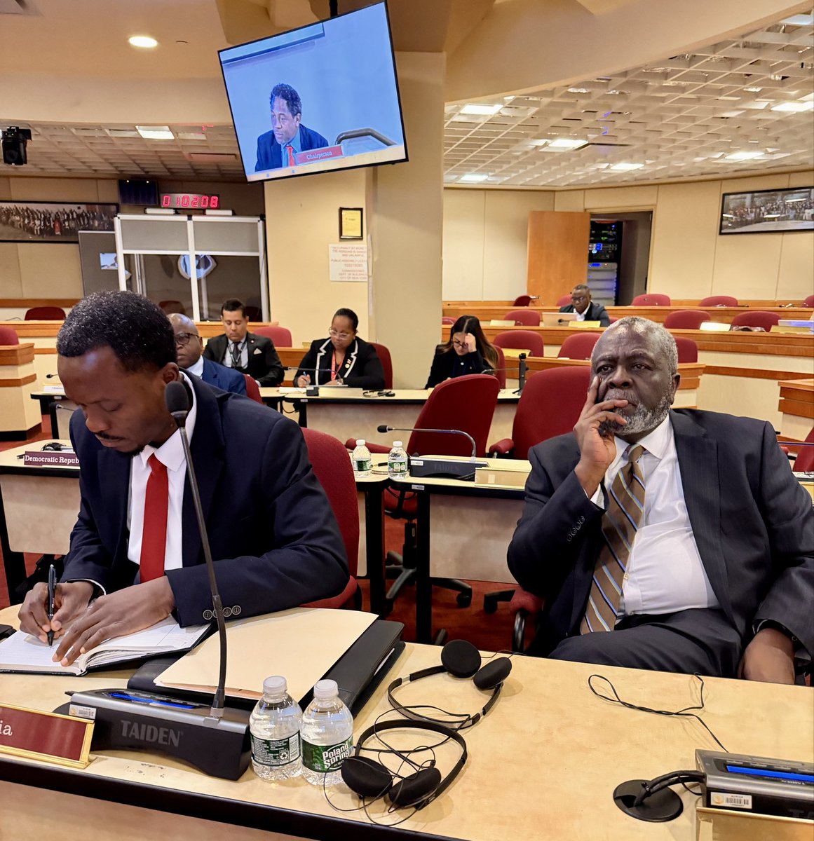AfricanUnionUN's tweet photo. H.E. Amb Bankole Adeoye, #PAPS Commissioner, participating at the 7th African Members in the UN Security Council (A3 Plus) High-Level meeting under the theme “Consolidating African Agency and Strategic Influence in a Changing Global Order.” The meeting aimed at enhancing coordination and advancing African agenda in the @UN Security Council, including through implementation of the Oran Process. The meeting was chaired by Liberia with the participation of #DRC and #Somalia, as well as #Zimbabwe and #Trinidad and #Tobago, as the newly elected #A3 and the Plus Member. Zimbabwe and Trinidad and Tobago were congratulated for their elections and welcomed to the A3 Plus family.
The meeting underscored that #Africa's influence at the UN must extend beyond the Security Council. The A3 Members recommitted to work with the wider Africa Group to connect African priorities across the wider multilateral architecture, from peacebuilding and preventive diplomacy to sustainable development and institutional reform. Africa should not simply be the subject of global deliberations, but an agenda-setter, norm-shaper and indispensable partner in defining the future of multilateralism.

#UNGA81 #Agenda2063 #UNSC #AUSC #TheAfricaWeWant