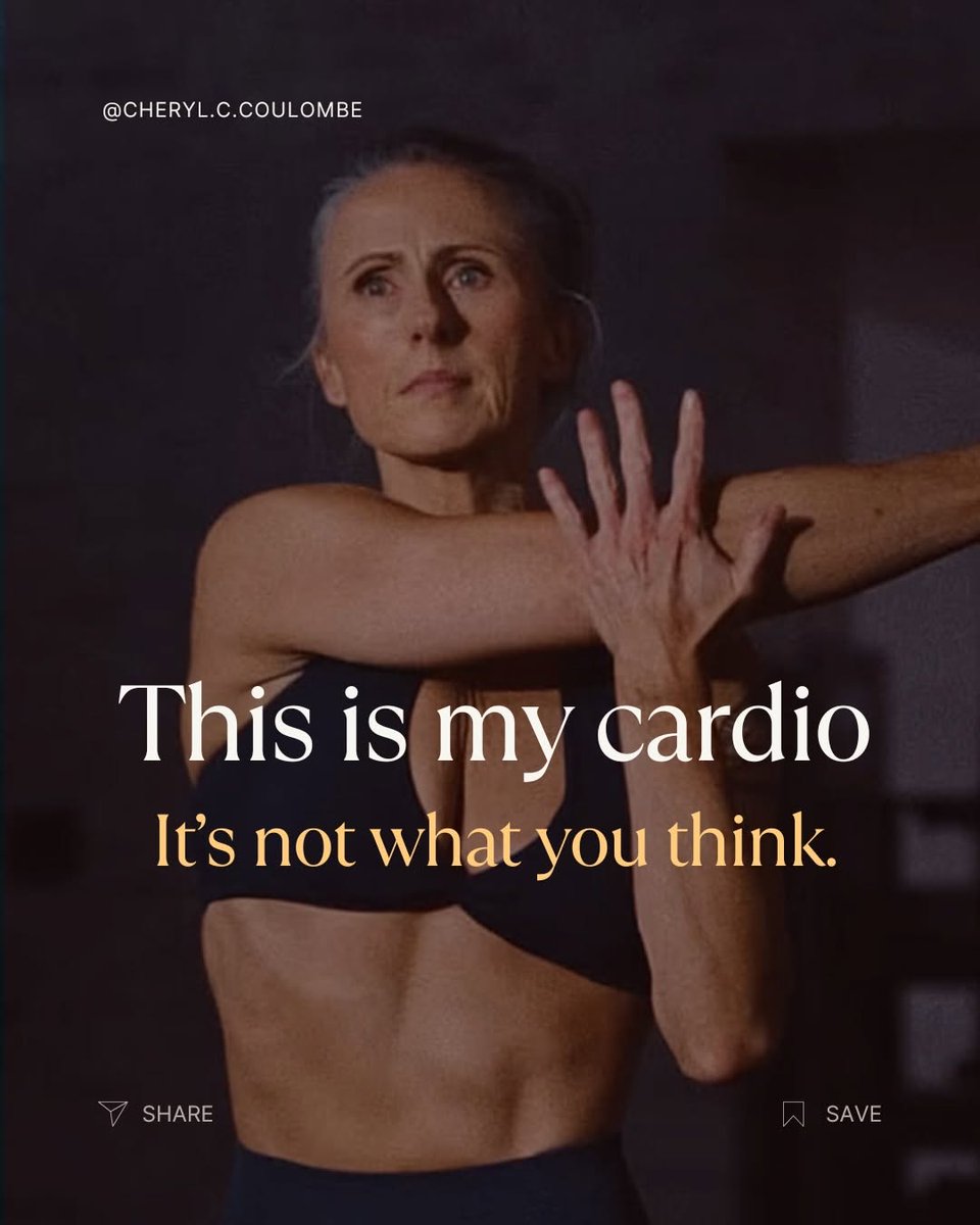 sufistinho1's tweet photo. While cardio benefits heart and lung health, it’s not the most effective for fat loss. Many women think cardio keeps me lean, but it’s actually this.

Hi, I’m Cee. I run the biggest dumbbell-only strength training group for women in midlife. Certifie... https://t.co/s6L5Eu3NQw