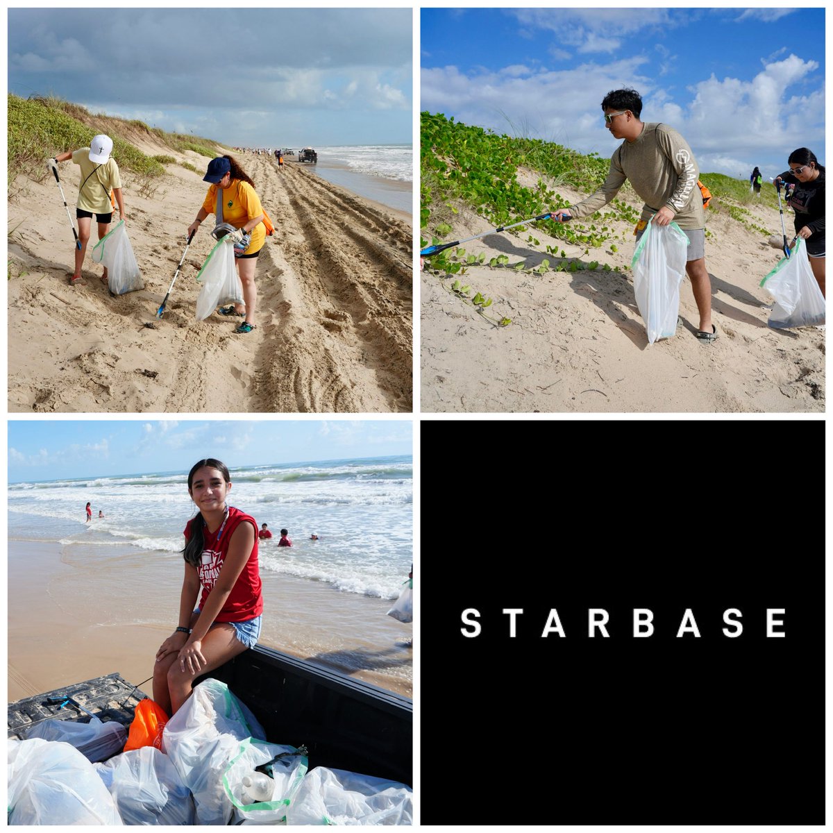 cb_doge's tweet photo. NEWS: Starbase unites nearly 1,000 volunteers for a massive Boca Chica Beach cleanup.

On Saturday, 985 volunteers came together for International Coastal Cleanup Day and removed 2,880 lbs of trash from the shoreline.

Starbase showed what a real community looks like. https://t.co/DAlUF7HmYP