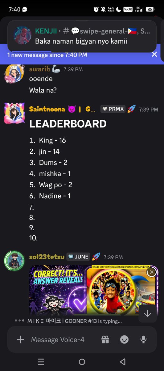 sol_tetsu's tweet photo. On Sept 22, I hosted Crop Wars: Local & International on @PrismaXai!
π₯20 items of joy, fun & great memories guessing local & int'l heroes
Top 3: @0xkingstonrayL, JIN, @DumSpiree & wagpo π
Thanks to everyone & co-host DUMS! See you next event!
#PrismaX #CropWars #EventResult https://t.co/SBRmSaNboz