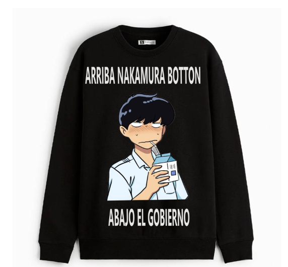 Kik795's tweet photo. Me voy a ir a Gamarra y me voy a hacer una chaqueta de ARRIBA NAKAMURA BOTTON ABAJO EN GOBIERNO https://t.co/ack8zoOq19