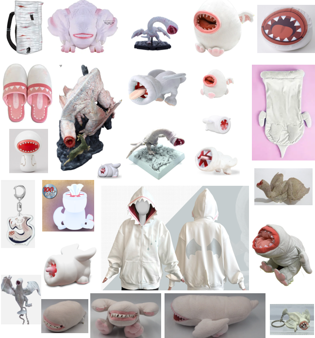 IcyLunaWolf's tweet photo. Dude... why IS there so much Khezu merch?!

(This probably not even close to everything that exists) https://t.co/btDht0cnAW