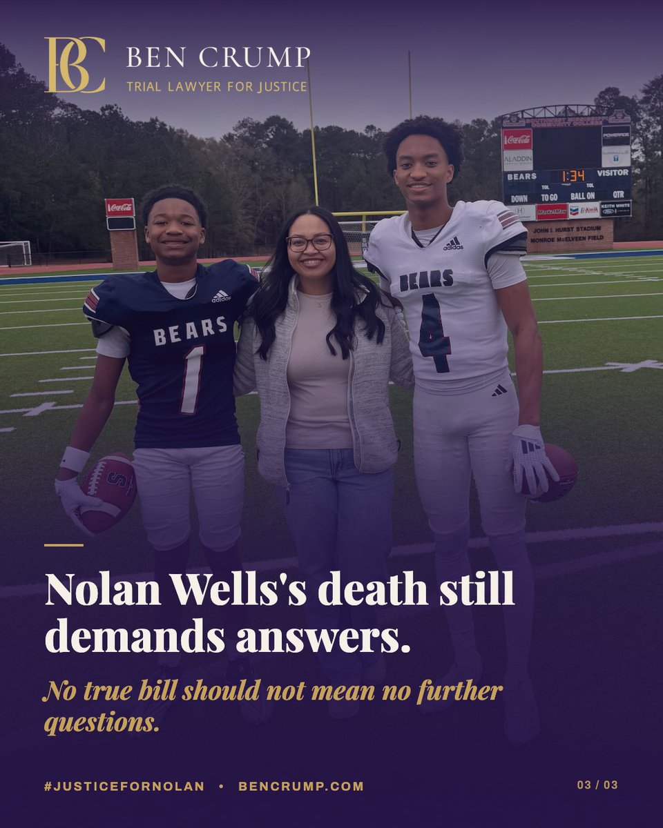 AttorneyCrump's tweet photo. No True Bill Does Not Resolve How Nolan Wells Died https://t.co/50jexP6XSB
