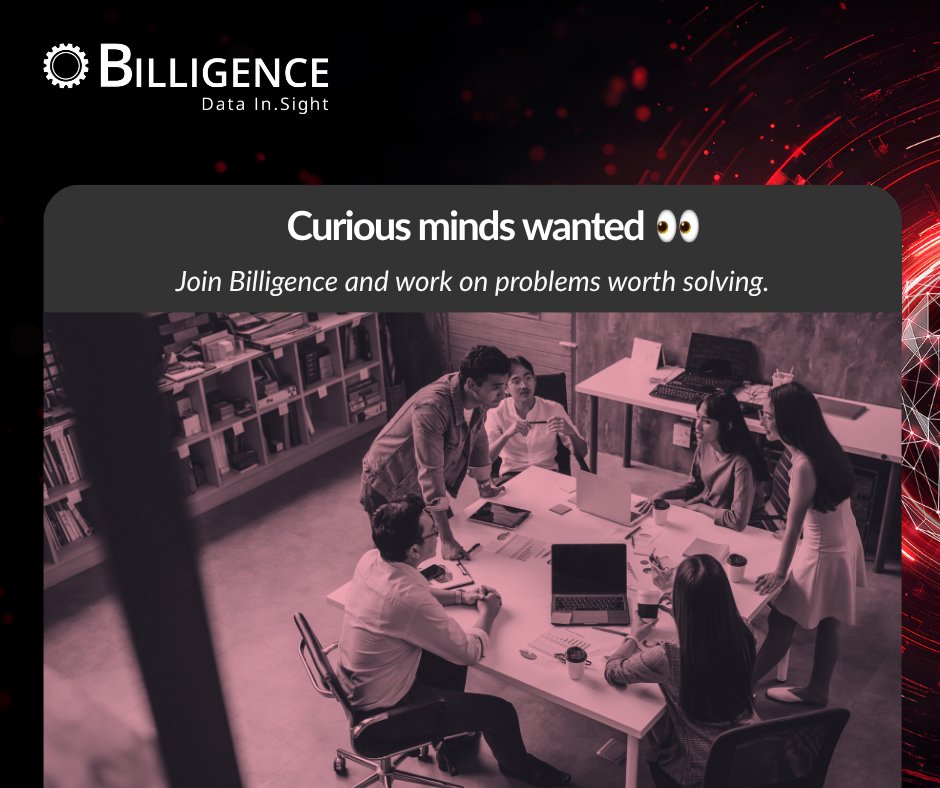 billigence's tweet photo. A little career nudge, just in case you needed one 👀

We’ve got new opportunities open at Billigence across data, analytics and AI.

Take a look. Worst case, you carry on scrolling. Best case, you find your next role.

Check it out here: https://t.co/PzV7vwFObt https://t.co/IZOKDRF73U