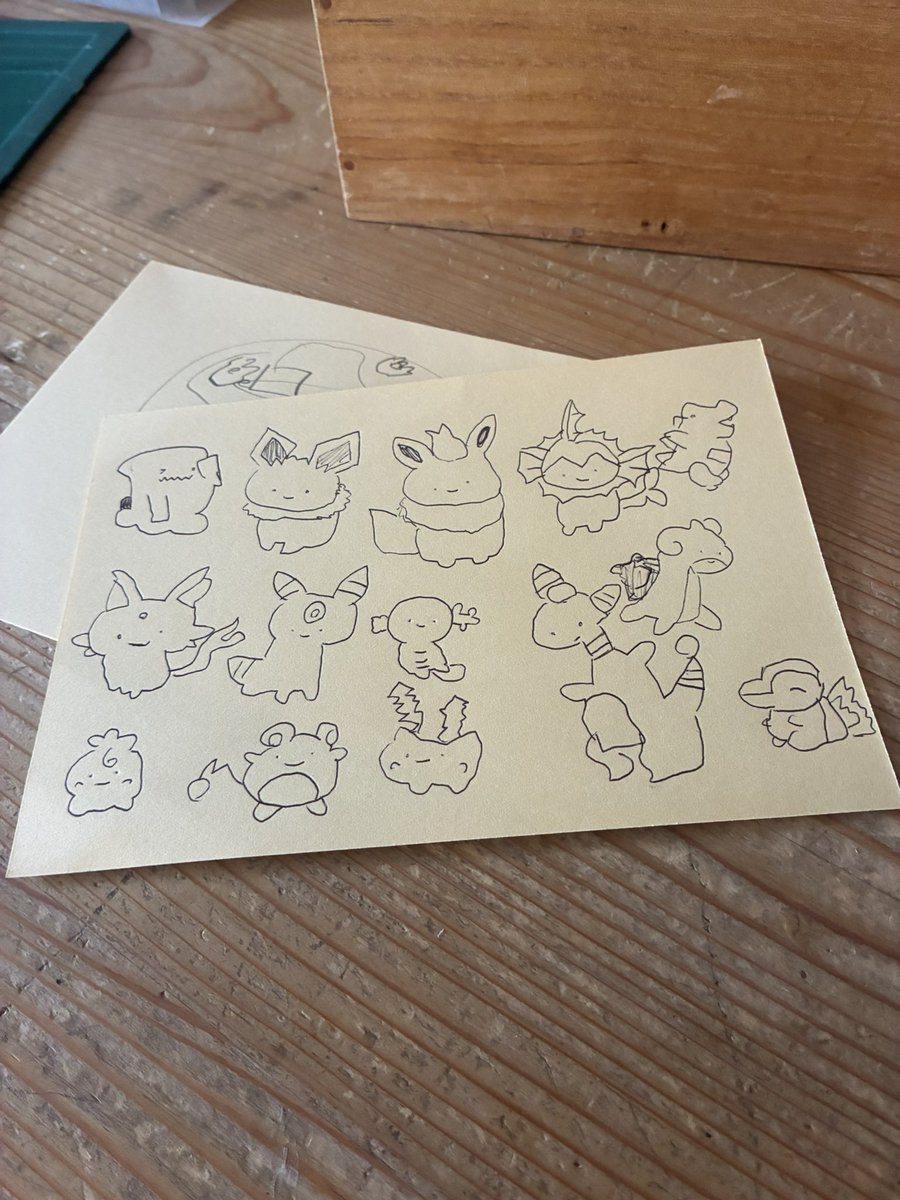 yscocoa's tweet photo. 娘の描くポケモン、ポコポケ意識でゆる可愛いので見て https://t.co/56xdNxLCOh