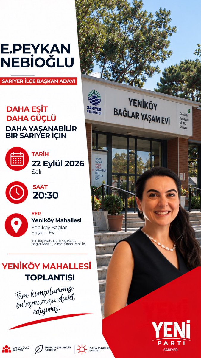 PeykanNebioglu's tweet photo. Bugünkü toplantılarımız: Rumeli Hisarı, Yeniköy

Herkesi bekliyoruz ❤️ https://t.co/0aUyJGUgUo