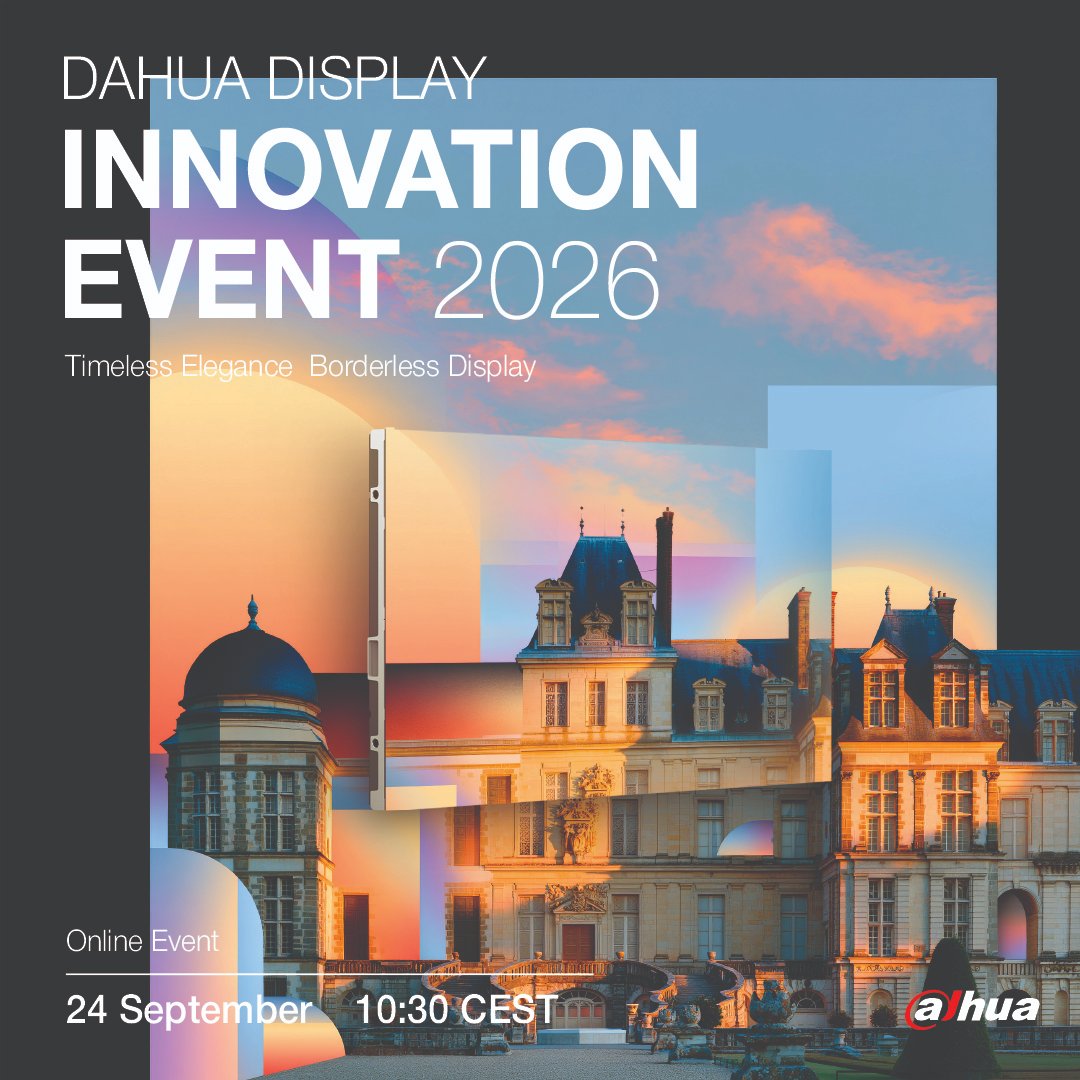 MCRinfo's tweet photo. 📺 Descubre las últimas novedades #ProAV de @DahuaHQ en Display Innovation Event 2026.
📅 24 septiembre
🕥 10:30 España | 09:30 Portugal
🔴 En directo desde Fontainebleau 🇫🇷
👉 Registro: https://t.co/rxKK4FIlek
#MCRPRO #Dahua #DigitalSignage #LED https://t.co/NlTfxWYafA