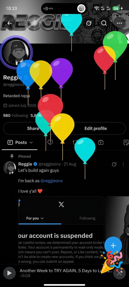 reggieonx's tweet photo. 𝕏 gave me ballons today ❤️

guess it’s a happy birthday to me🎉❤️

grateful for another new year <3 https://t.co/FtbgUMTEj6