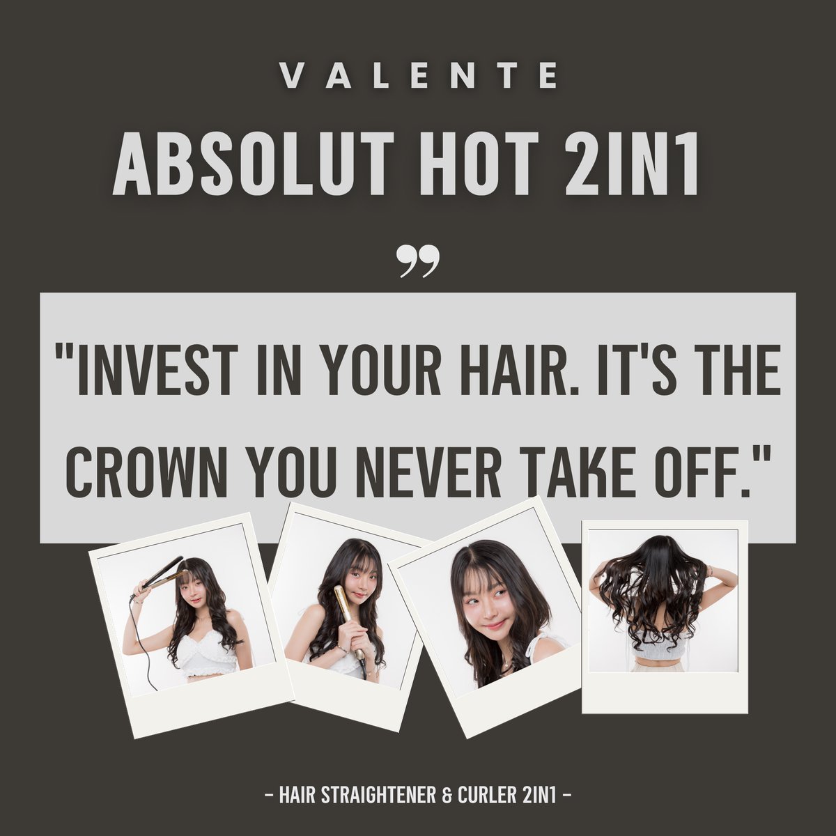 FloridaChaupv's tweet photo. 💬 "Invest in your hair. It’s the crown you never take off. "
การดูแลเส้นผม คือการลงทุนที่คุ้มค่าที่สุดในตัวคุณเอง
สนใจสั่งซื้อ ทักแชทมาได้เลยค่า 💬”
📌 พิกัดสินค้าพร้อมส่ง >> VALENTE Absolut Hot 2in1 เครื่องม้วนผม+หนีบผมไฟฟ้า วาเลนเต้ รุ่น HF-002 https://t.co/4TfKQ7YBXs