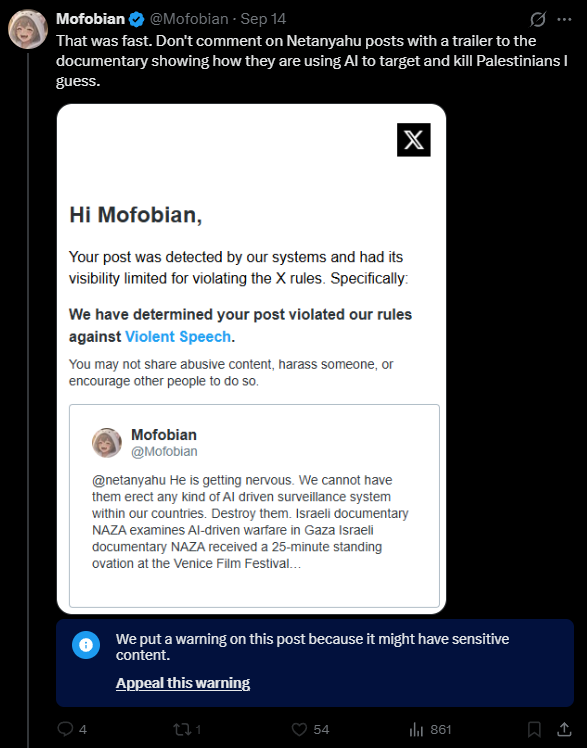 Mofobiann's tweet photo. I won the appeals for this. I screenshotted one of them and now my account is locked for a year. It is just so exhausting how inconsistent the platform is. I can't appeal either because it has "already been processed".

For telling the truth! https://t.co/PekHtZfcwf