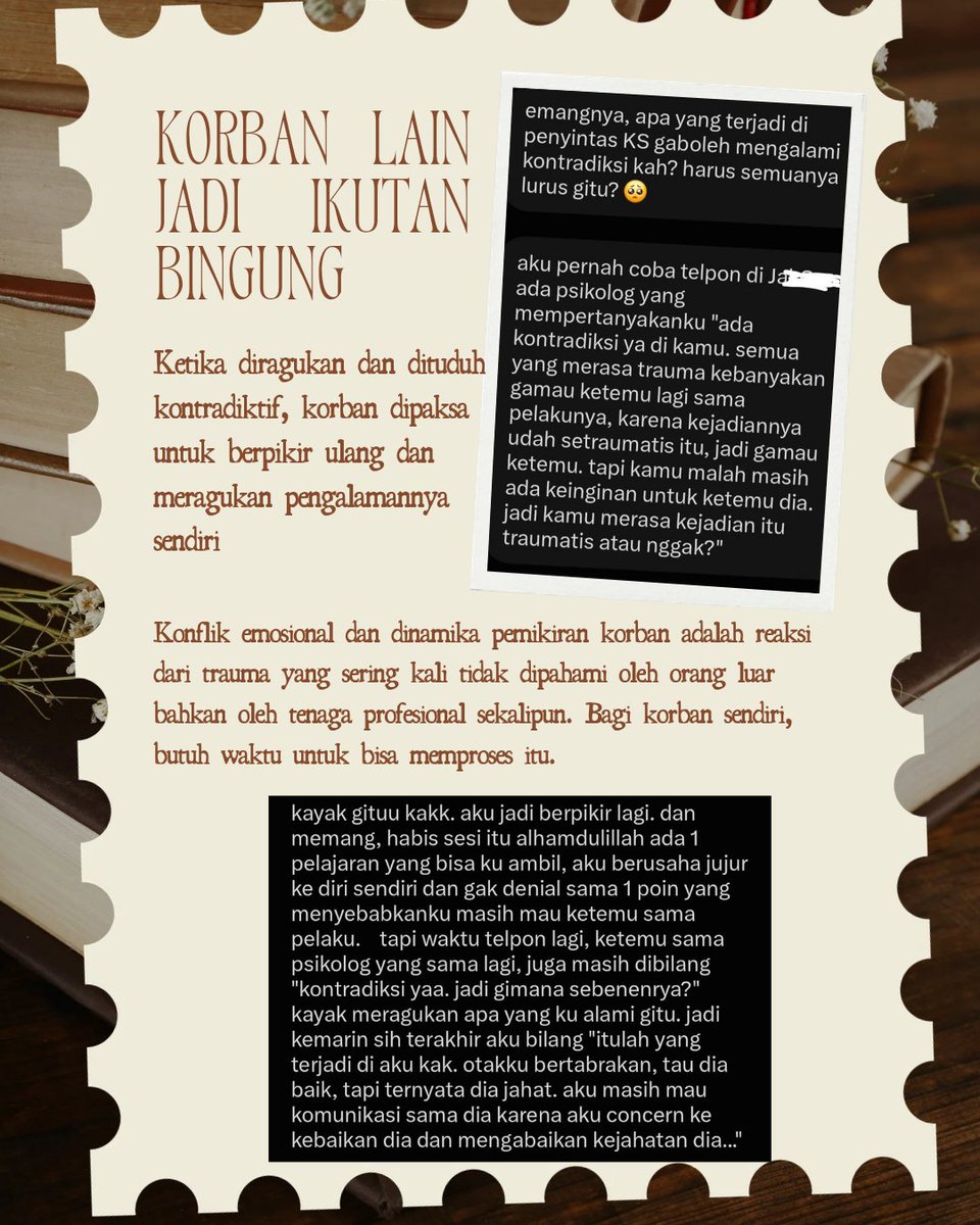 DesyriantiRara's tweet photo. #SexualAssaultAwareness

Terima kasih untuk kamu yg mengizinkan ceritanya dibagikan buat ningkatin kesadaran kalau: Respon, arti keadilan, dan harapan tiap korban KS itu berbeda.

Selalu utamakan compassion = memahami atau merangkul rasa sakit org lain tanpa terburu2 menghakimi. https://t.co/zfLlJhjimn